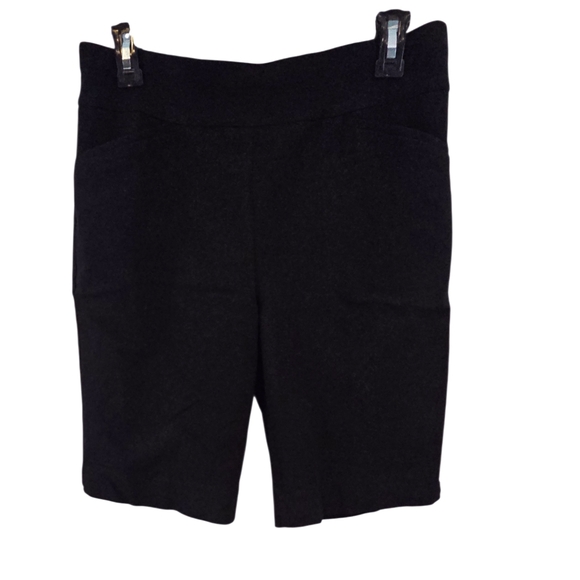 3/$25 Perfect Stretch By Chico's Black Women's Bermudas 1 Short M - Picture 2 of 4